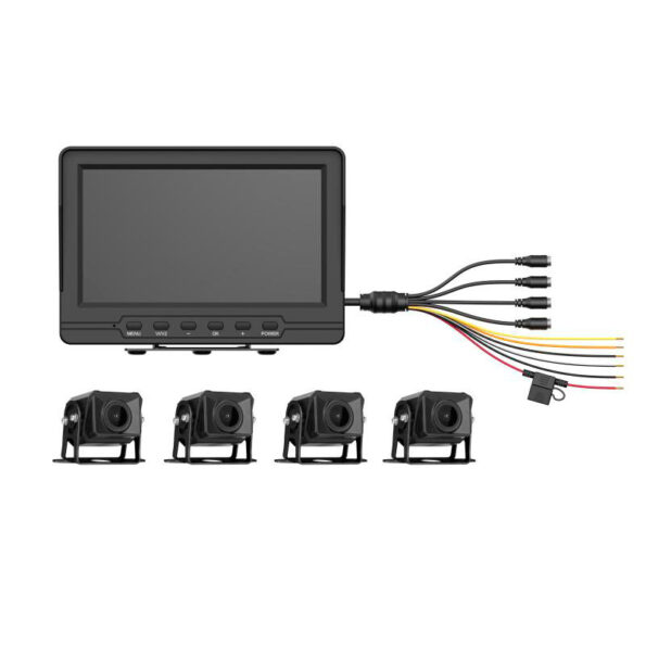 Kit DVR Movil con 4 Cámaras y Monitor LCD